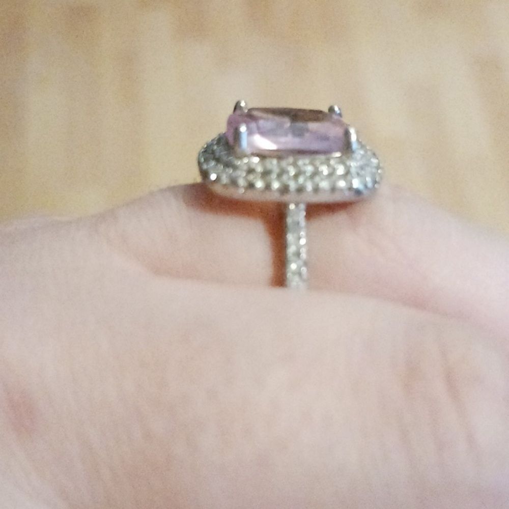 Pink Diamond Princess Cut Ring - Picture 10 of 12